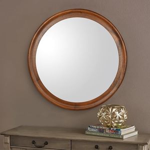 Miroir mural encadré en bois massif de haute qualité, durable, moderne, minimaliste, tendance, miroir décoratif d'appoint pour salon, chambre à coucher - Product Image 2