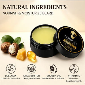 Kit Baume à Barbe Fait Main, Cire et Huile de Croissance pour la Coiffure et l'Entretien Quotidien de la Barbe - Product Image 2