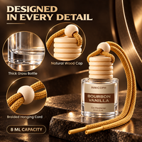 Diffuseur de parfum pour voiture avec logo personnalisé, flacon en verre suspendu, huile essentielle liquide, diffuseur de parfum pour voiture, élimination des odeurs, OEM