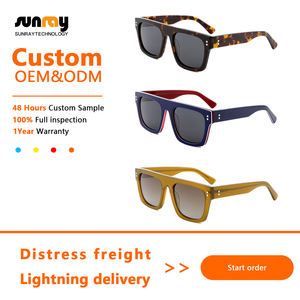 Gafas de Sol de Lujo para Hombre, Montura Completa, Acetato, Lentes Polarizadas TAC, Bloqueo de Luz Azul, Unisex, Venta al Por Mayor, OEM, ODM - Product Image 3