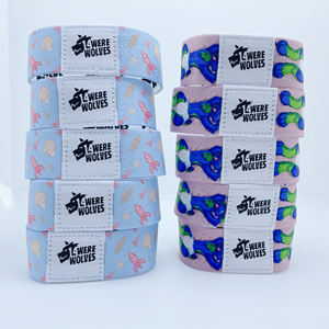 Bracelets de poignet en polyester tissé extensible de marque de créateur fantaisie personnalisés, bracelets de poignet élastiques pour événements - Product Image 2