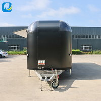 Chammp Remorque alimentaire mobile entièrement équipée en acier inoxydable brossé de 8 m, personnalisée pour la vente rapide de nourriture, de snacks, de boissons et de bonbons