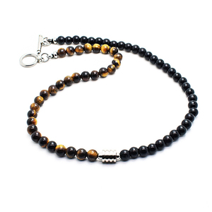 Fashion Mens Gemstone Beads <strong>Necklace</strong> Waterproof <strong>Toggle</strong> Clasp 6mm Natural Stone Beaded <strong>Necklace</strong> Wholesale - Product Image 5