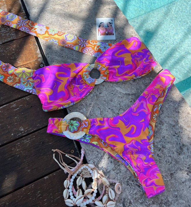 New European And American Women's Printed Bikini Swimsuit AliExpress Bikini Swimsuit Manufacturer Wholesale