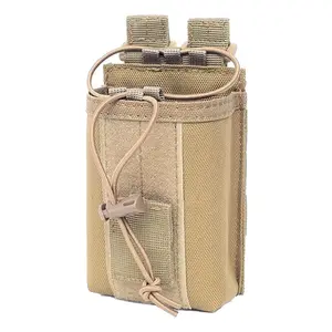 Mherder Tactical Radio Holder Molle Pouch Case Heavy Duty Bag per Walkie talkie a due vie archiviazione regolabile