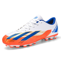 Chaussures de football à crampons longs pour adolescents et enfants, tige basse en tissu mesh pour entraînement sur gazon artificiel, modèle 217 en stock
