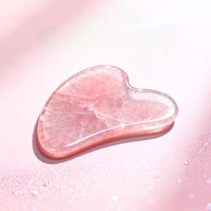 Mini Herzform Gua Sha Stein für die Hautpflege Benutzer definierte Private Label <span class=keywords><strong>Natural</strong></span> Rose Quarz Gesichts <span class=keywords><strong>massage</strong></span> Board Pink Farbe - Product Image 1