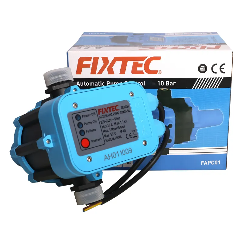 FIXTEC - منظم ضغط المياه الذكي، مضخة المياه، تحكم آلي بمضخة المياه، 1.1 كيلو وات 10 بار 10 أمبير