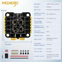 Contrôleur de moteur brushless MAXKGO AM32 4-en-1 ESC 80A 4S à 8S avec télémétrie pour drone FPV de course et freestyle 5 pouces