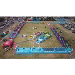 Castillo de salto gigante más grande del mundo pista de obstáculos inflable rebote para adultos y niños por el fabricante de fábrica de China - Product Image 4