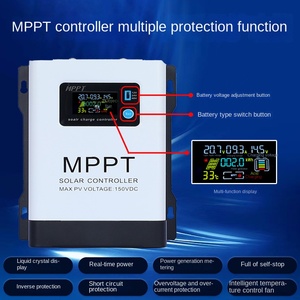 Contrôleur solaire MPPT optimal avec écran LCD, batterie 12V/24V, modèle MPPT-LCD 13248W, puissance PV maximale, chargeur photovoltaïque pour 150V - Product Image 3