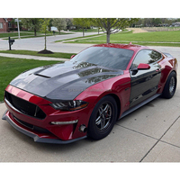 Capot avant en fibre de carbone véritable style GR pour Ford Mustang 2018-2023, couvre-moteur, kit carrosserie, pièces de voiture