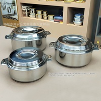 Ensemble de 4 casseroles isothermes en acier inoxydable, style américain, pour cuire le riz, boîte à lunch, portable, hermétique, usage commercial, cantine