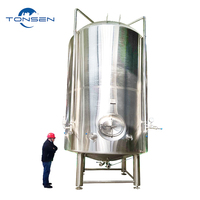 Réservoir à bière brillant en acier inoxydable de 5000 L pour la production industrielle de brasserie avec contrôle de pression