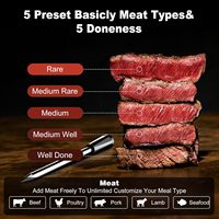 Thermomètre à viande Bluetooth à 4 sondes, portée sans fil de 400 pieds, thermomètre numérique à lecture instantanée pour aliments, thermomètre pour barbecue