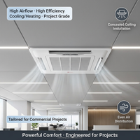 Unidad de Ventilador de Cassette de 2 Tubos y 4 Vías para Agua Fría, Marca Yesncer o OEM, para Techos de Hoteles y Proyectos de HVAC en Escuelas