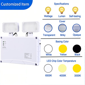 Luz de Emergencia LED de Doble Cabezal al por Mayor, Luz de Emergencia LED Automática de Dos Cabezales para <span class=keywords><strong>Hospital</strong></span>, 2*10W, CE, Luz de Emergencia LED de Doble Foco - Product Image 3