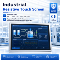 Mochuan - Panel de Interfaz Hombre-Máquina (HMI) PLC Económico con Pantalla Táctil Ethernet de 15.6'' y Resolución de 1920x1080, de Aluminio para Uso Industrial