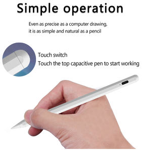 ปากกาสไตลัสโลหะสีขาวสำหรับ iPad ใช้งานร่วมกับ Pencil รองรับการสัมผัสแบบ Capacitive ป้องกันการสัมผัสโดยฝ่ามือ รองรับการเอียง ปลายปากกา POM สำหรับวาดภาพ - Product Image 4