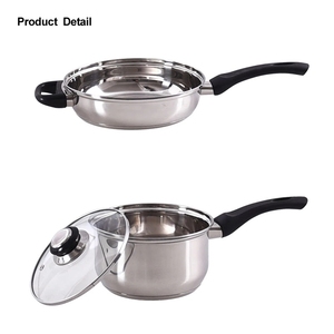 12 Pcs <strong>Stainless</strong> <strong>Steel</strong> Cookware Set Cookware Cooking Pot <strong>Sauce</strong> <strong>Pan</strong> Casserole Set Fry <strong>Pan</strong> with Glass Lid - Product Image 3