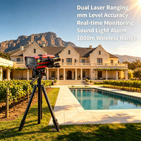 Système de défense Mountain Mansion : Moniteur de déplacement laser, capteur de gaz, vision nocturne, vidéo HD, double alarme, équipement d'avertissement de colapsation