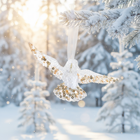 Elegante Funkelnde Glas-Weihnachtsanhänger Stern Kolibri Ballerina Christbaum Heim Feiertagsparty Deko Hochwertig