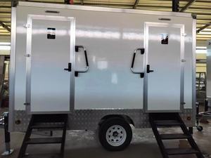 Stile europeo modulare portatile prefabbricato Mobile bagno sanitario rimorchio con cabina doccia per uso esterno campeggio o parco - Product Image 2