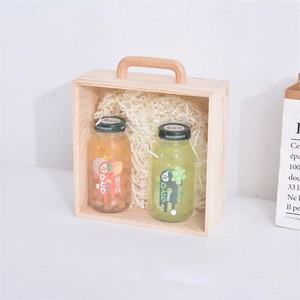 กล่องของขวัญไม้ทรงสี่เหลี่ยมผืนผ้าแบบพกพา ทำจากไม้สน สำหรับงานฝีมือและของขวัญ - Product Image 1