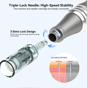 Stylo Derma LED à 6 niveaux avec aiguilles en acier inoxydable médical et alliage d'aluminium, sans fil professionnel pour <span class=keywords><strong>M8</strong></span>, best-sellers en ligne - Product Image 4