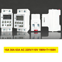 Interruptor Temporizador Digital Programable de Alto Nivel 15A 30A 220V con Microcomputadora y Pantalla LCD para Control de Energía Industrial