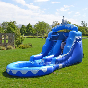 <span class=keywords><strong>Dolphin</strong></span> <span class=keywords><strong>Inflatable</strong></span> Trượt Nước Cho Trẻ Em, Thương Mại Lớp <span class=keywords><strong>Inflatable</strong></span> Trượt Với Hồ Bơi - Product Image 2