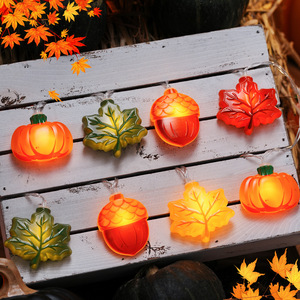 Realistic 3D <b>Pumpkin</b> Fairy <b>Lights</b>, Cute Fall Harvest LED String <b>Lights</b> <b>for</b> Halloween Trees, Wreaths and Party Backdrops - Product Image 6