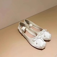 Personnalisation en usine, personnalisation du logo, OEM, ODM, Ballerines plates à nœud uni, à bride unique et bande élastique, Nouvelles chaussures Mary Jane