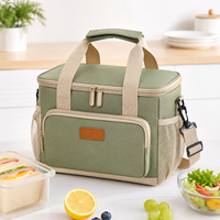 Sac à lunch isotherme portable en tissu Oxford de haute qualité, grande capacité, imperméable, écologique, tendance et décontracté, avec fermeture éclair et poignée