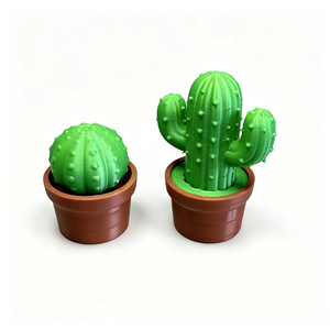 Jouet décoratif en forme de cactus anti-stress pour la décoration de bureau - Product Image 2