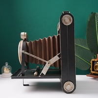 Modèle de caméra vintage en gros, rétro, en métal européen, cadeaux artisanaux, ornements antiques, décoration pour la maison, le pub, le bureau, le restaurant