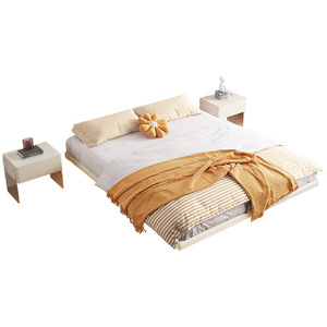 เตียงลอยแบบมินิมอลสมัยใหม่ ขนาดคู่ ทนทาน เฟอร์นิเจอร์ห้องนอนโรงแรม - Product Image 5