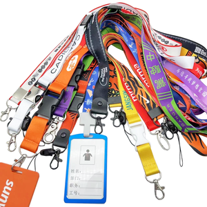 Promotional Lanyards No MOQ Printed Cheap Lanyard OEM Sublimation Polyester Nylon Lanyard Safety With Logo Custom ID Holder&Card