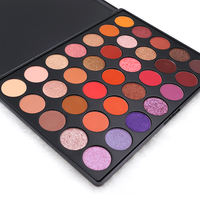 Palette de fards à paupières de maquillage personnalisé de marque privée à haute teneur en pigments 35 couleurs