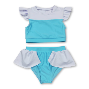 Oferta Especial: Conjunto de Bikini de 2 Piezas para Niñas Pequeñas, Top de Manga Corta y Braguita, Traje de Baño Bonito para el Verano - Product Image 6
