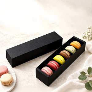 FX Custom Logo Premium Four-Color Printing Eco-Friendly Waffle <b>Macaron</b> Bakery Luxury Corrugated Mailer <b>Box</b> with Card Divider - Product Image 2