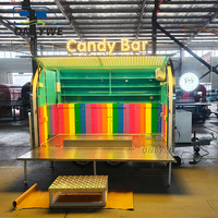 ONLYWE Street Snack Cart Biscuit Small Food Truck Taco Kiosk BBQ Food Trailer for Sale Mobile Ice Cream Trailers