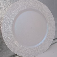 Assiette à fruits en plastique PS faite à la main, couleur personnalisée, assiette de dîner, assiette de mariage, décorative haut de gamme, style européen, luxe léger