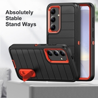 Étui de téléphone robuste et résistant aux chocs en TPU+PC avec support intégré pour S24/M35/F55/C55/M55/A55/A35/S24/S25