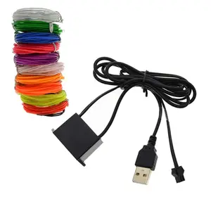 Cable de neón para iluminación de Navidad, Flexible, 3M, Color Rojo