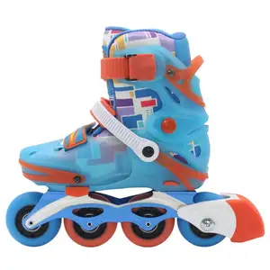أحذية تزلج للأطفال عالية الجودة من البولي يوريثان مزودة بأربع عجلات قابلة للتعديل