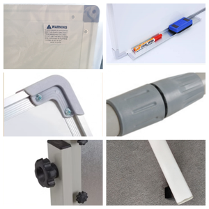 Altura Ajustable 360 °   <span class=keywords><strong>Pizarra</strong></span> Blanca Magnética de Doble Cara con Soporte Giratorio y Ruedas - <span class=keywords><strong>Pizarra</strong></span> Blanca de Oficina - Product Image 6