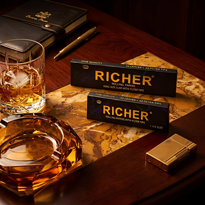 Custom Printed King Size Slow Burn Certified <b>Rolling</b> Paper Natural 13gsm for Watermark High End Brand OEM Design Fac Direct - Product Image 4