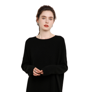 Maglione in Cashmere Coreano Baby Mountain, Vestito in Maglia Oversize a Collo Tondo, Nuovo Modello Autunno-Inverno per Donna - Product Image 5