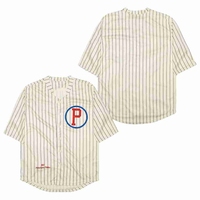 Maillot de baseball brodé personnalisé, sport, USA, Porto Rico, Pologne, polyester, rayé, homme, femme, enfant, chemise à boutons